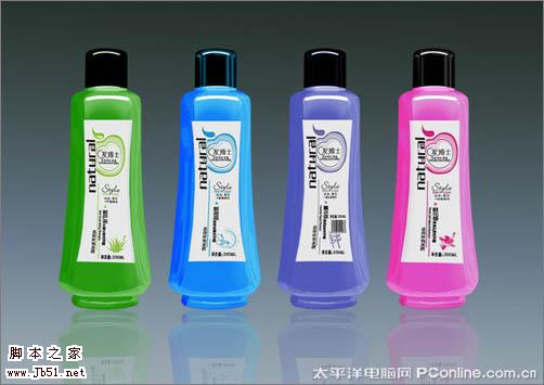 Photoshop 漂亮的洗发水瓶
