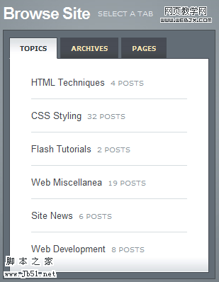 Create a Slick Tabbed Content Area using CSS & jQuery screen shot.