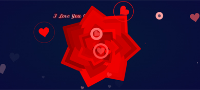 css3 svg实现的情人节表白鲜花动画特效源码