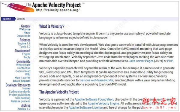 velocity模板引擎下载 Apache Velocity(基于Jav