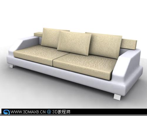 室内设计客厅现代沙发3DMAX建模教程_建模