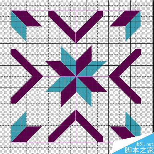 PS制作对称的几何图案