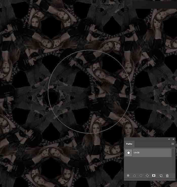 Photoshop制作非常有创意的万花筒美女人像效果