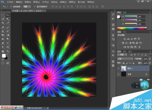 PS制作孔雀的羽毛和漂亮的向日葵图案