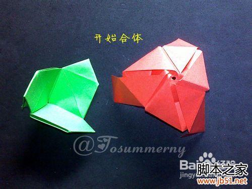 魔术玫瑰花折纸教程_新手学堂