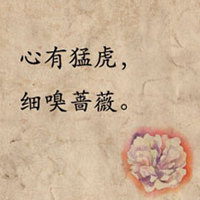 经典个性文字头像+心有猛虎