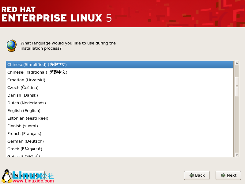 Red Hat Enterprise Linux 5.X的图形安装,Red Hat Enterprise Linux