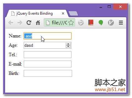 jQuery 绑定事件到动态创建的元素上的方法实例_jquery