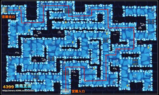 洛克王国vip迷宫5层 寒冰雪域地下宫殿5层图片