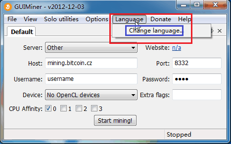 比特币挖矿机 比特币挖矿软件(guiminer) 2013