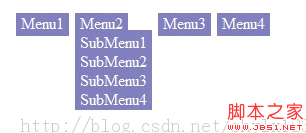 JS CSS 製作的超簡單的下拉式選單附圖_javascript技巧