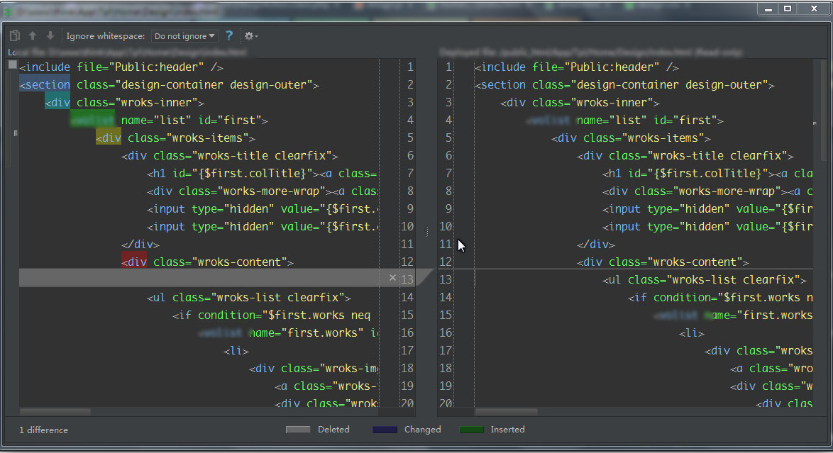  webstorm /phpstorm配置连接ftp快速进行文件比