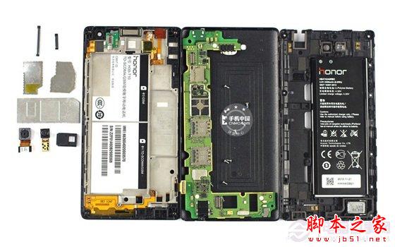 荣耀3C拆机内部元件全家福