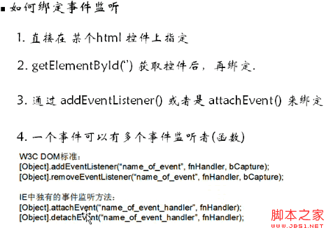 動態的綁定事件addEventListener方法的使用_javascript技巧