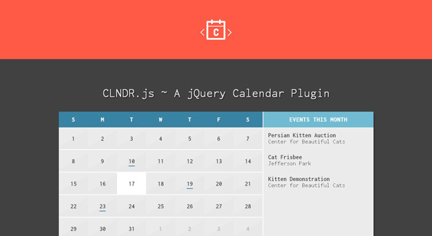 为开发者准备的10款最好的jQuery日历插件