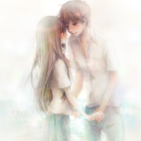 唯美动漫情侣头像一男一女 一缕阳光、喧染整