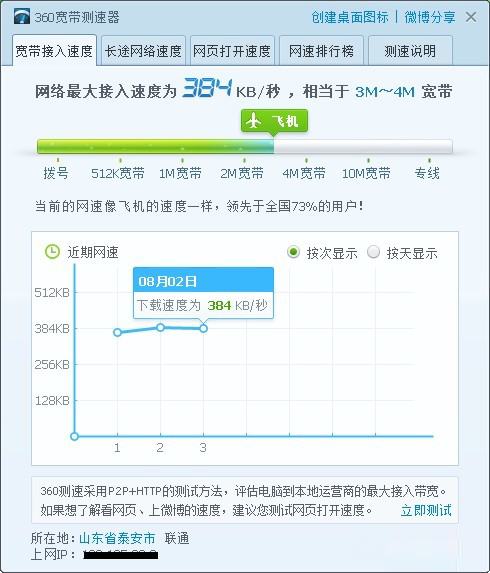 360宽带测速器怎么打开及使用_网络通讯