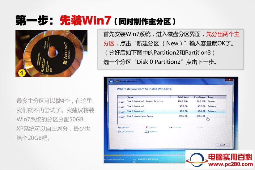 Win7下安装XP双系统只需4步 图文教程介绍_网
