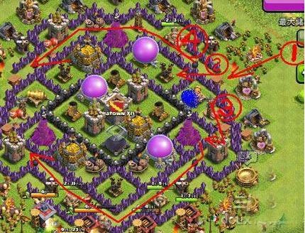 部落战争8部落战争可引导进攻兵分散八本阵型