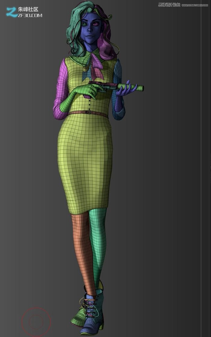 MAYA结合ZBRUSH<em>制作3D美女</em>杀手埃里卡模