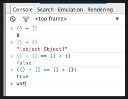 {} 処理の JavaScript 構文の落とし穴について詳しく説明_基礎知識