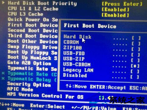 在BIOS中找到USB-HDD让电脑从U盘启动装系