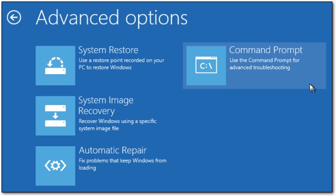 Windows 8高级选项