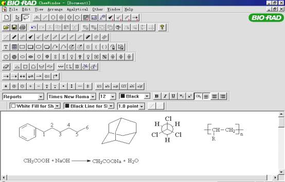化学绘图类软件ChemWindow的使用方法和技