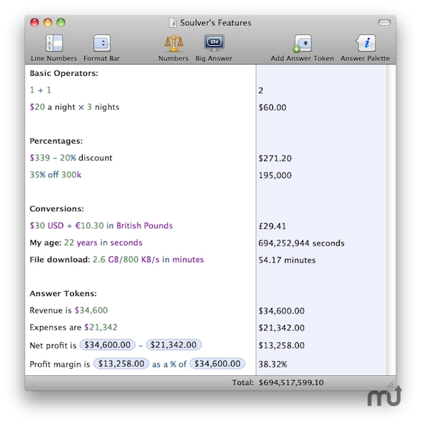 Soulver mac版下载 Soulver for mac(计算器软件