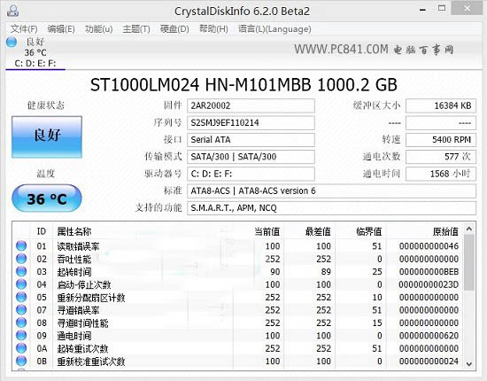 硬盘检测工具 CrystalDiskInfo使用教程