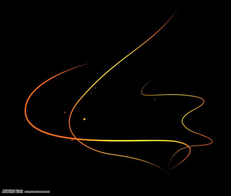 Photoshop路径描边制作时尚绚丽的动感光线效