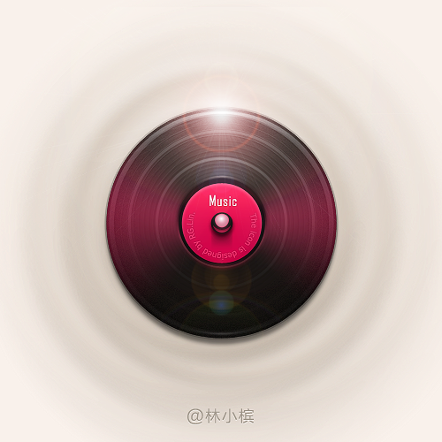 PS鼠绘精致漂亮的音乐碟片图标教程