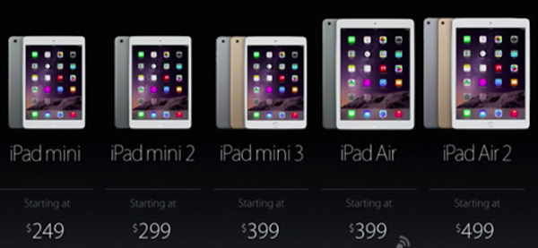 iPad Air 2和iPad Mini 3哪个好?苹果iPad Air2与