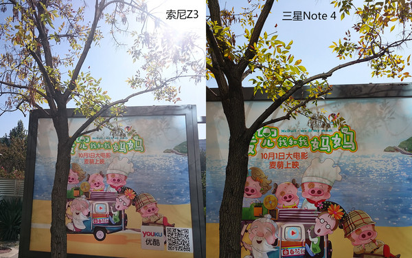 相机技术哪家强?索尼Z3对比三星Note 4