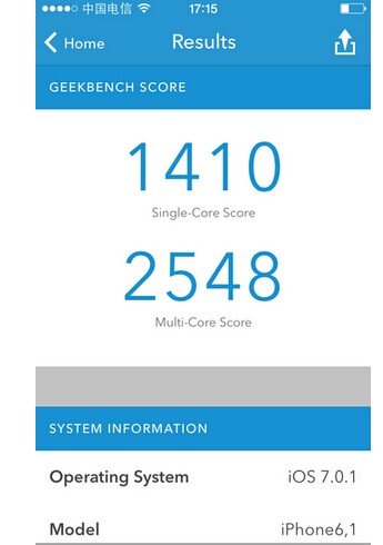 iphone 5s跑分情况