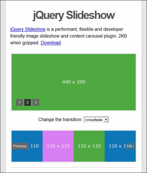 Free jQuery Slideshow Plugin