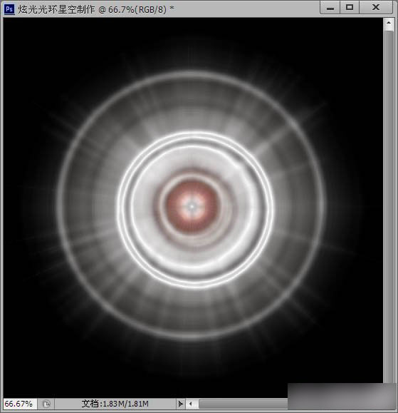 PhotoShop（PS）利用滤镜及画笔工具制作漂亮的彩色光环星空教程