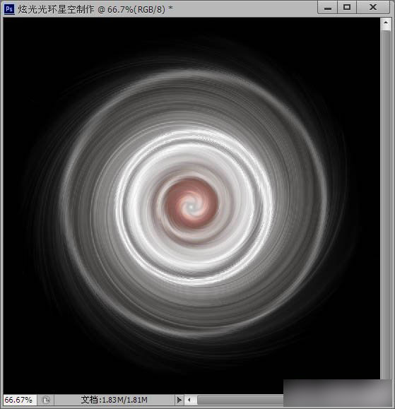 PhotoShop（PS）利用滤镜及画笔工具制作漂亮的彩色光环星空教程