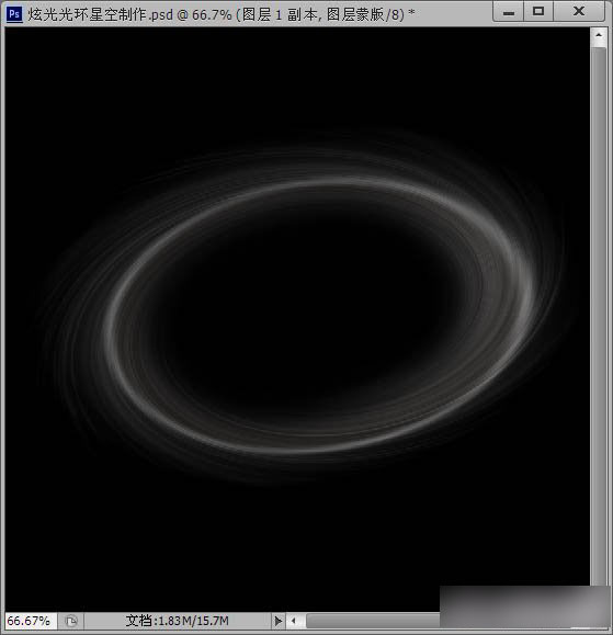 PhotoShop（PS）利用滤镜及画笔工具制作漂亮的彩色光环星空教程