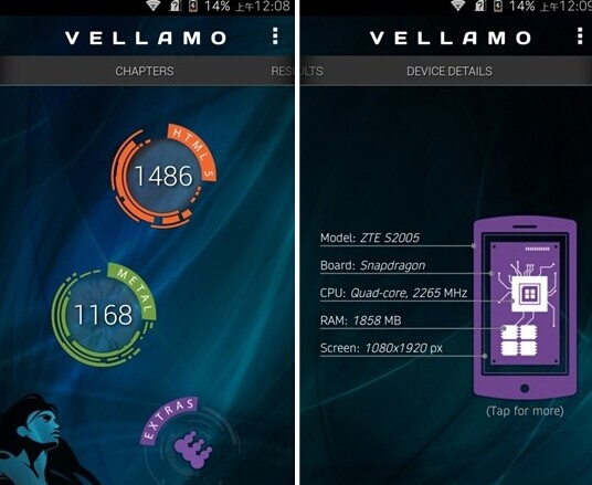 中兴星星2号对比华为p7