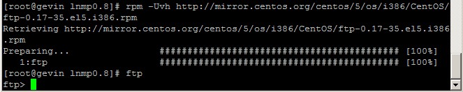 CentOS,ftp:command,not,found