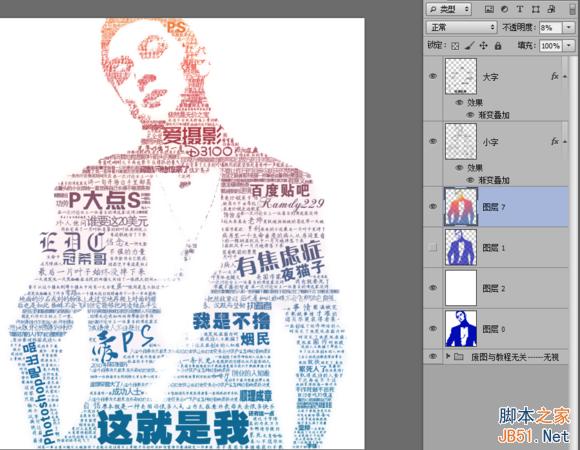 PS制作个性文字人物图像教程
