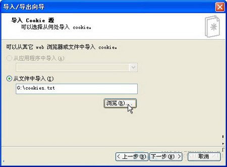  WinXP如何导入Cookie信息