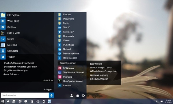 Windows 10开始菜单若是这样 你喜欢吗？