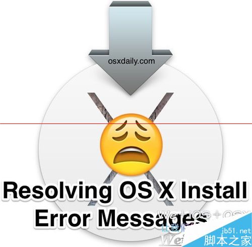 苹果OSX系统安装或更新中出现安装过程已破