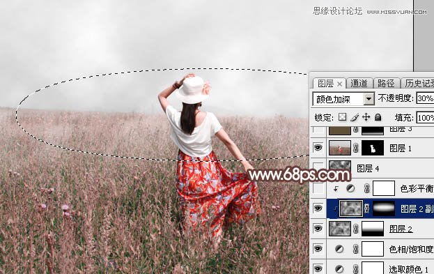 Photoshop调出早晨雾蒙蒙效果的外景人像