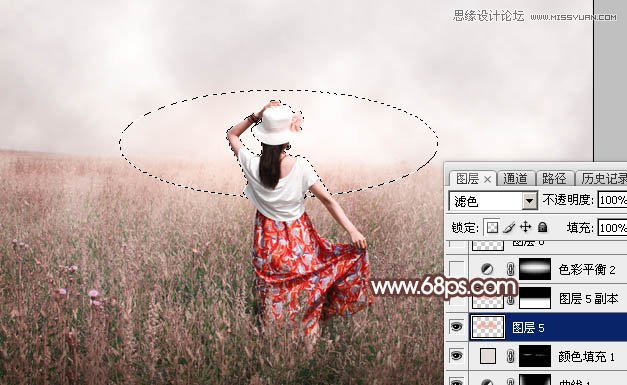 Photoshop调出早晨雾蒙蒙效果的外景人像