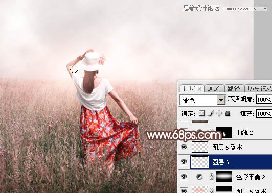 Photoshop调出早晨雾蒙蒙效果的外景人像