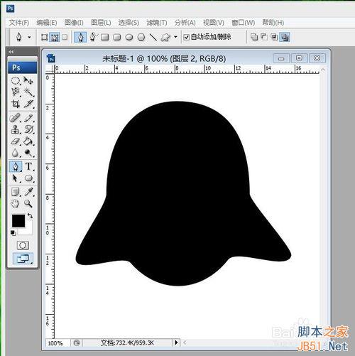 如何画qq企鹅？ps路径工具绘制qq企鹅方法