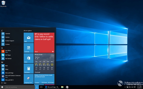 Windows 10预览版10162图赏:全新功能亮相